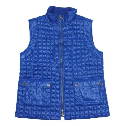 Tory Burch トリーバーチ 3522 ナイロン 中綿 キルティング ジップベスト ブルー系 M【中古】