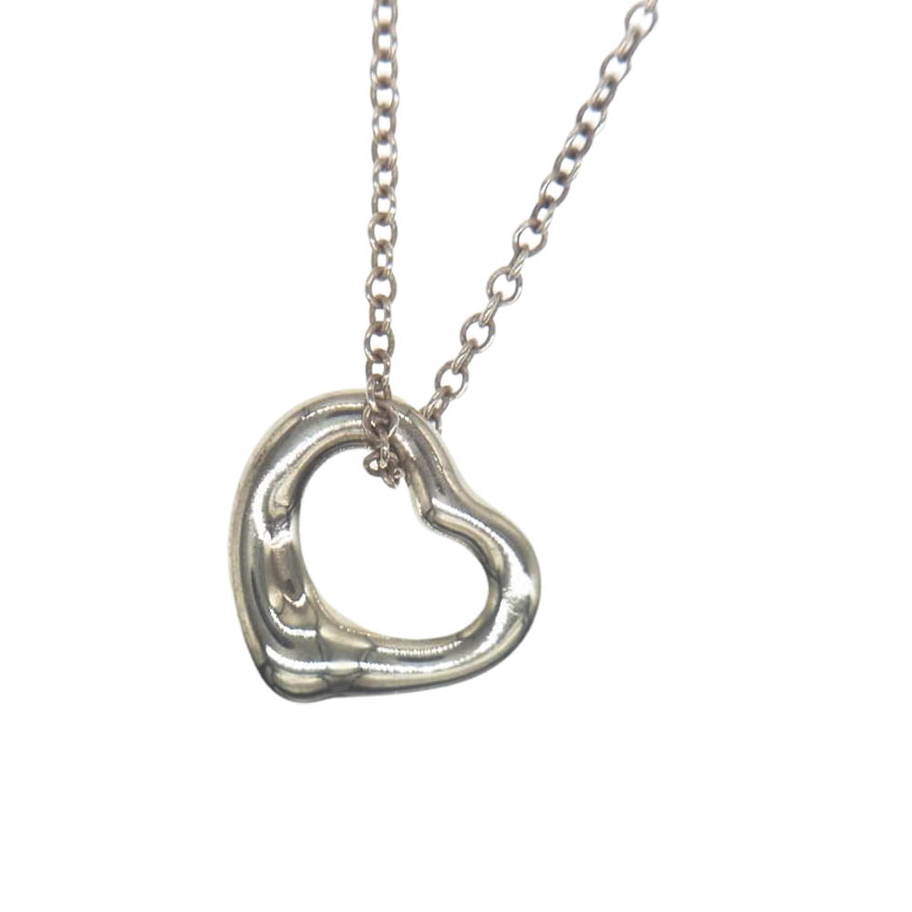 TIFFANY&Co. ティファニー オープンハート ネックレス シルバー系【中古】