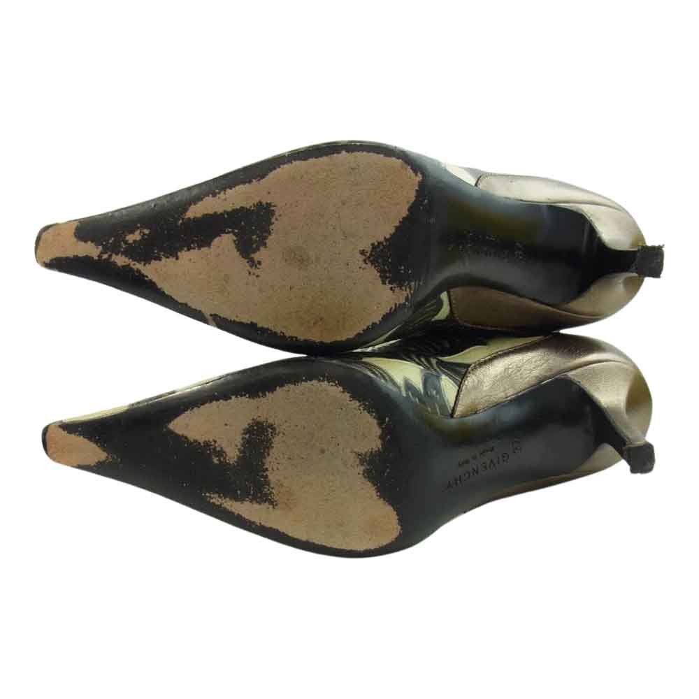 GIVENCHY ジバンシィ プリント レザー ヒール ロング ブーツ 柄 37【中古】