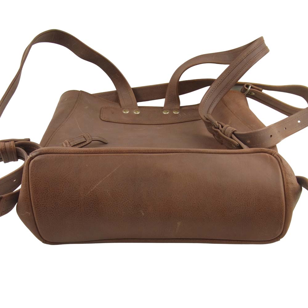 CORBO コルボ レザー 2WAY トートバッグ リュック バックパック ブラウン系【中古】