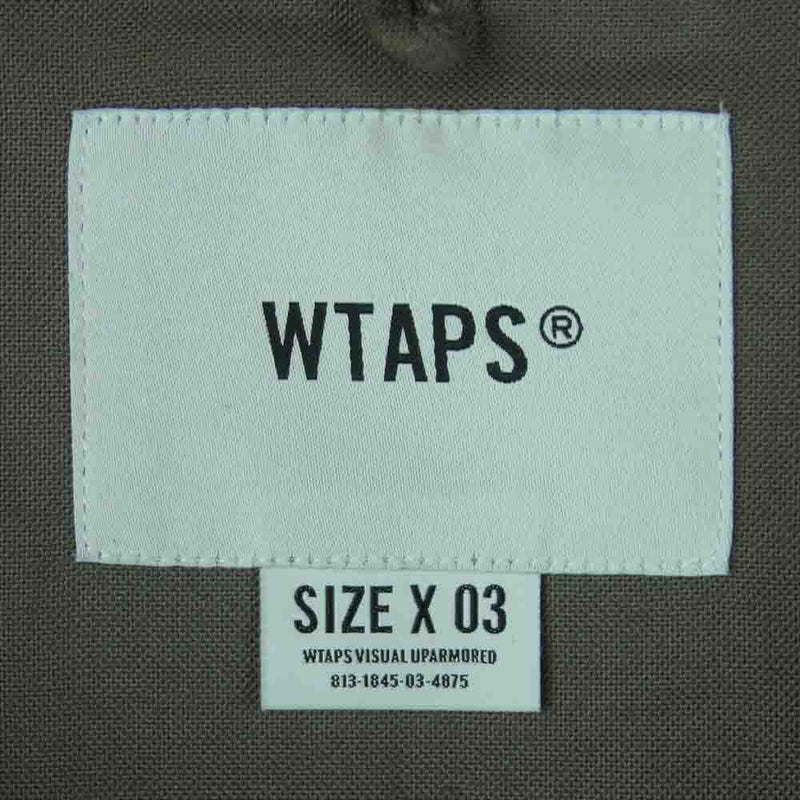 WTAPS ダブルタップス 21AW 212TQDT-SHM01 BD 01 LS ボタンダウン 長袖 シャツ 日本製 グレイッシュカーキ系 03【中古】