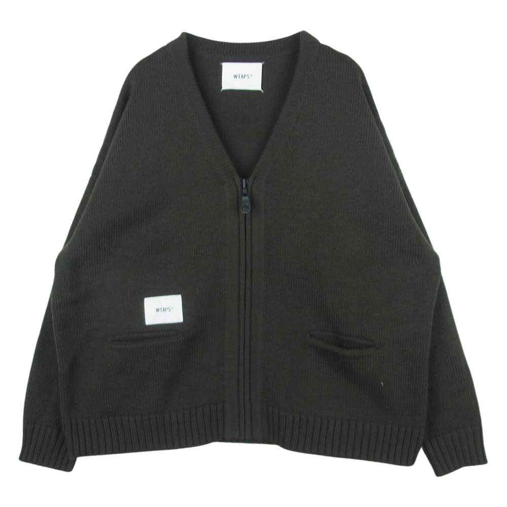 WTAPS ダブルタップス 21AW 212MADT-KNM01 PALMER SWEATER カーディガン 日本製 ブラウン系 03【中古】