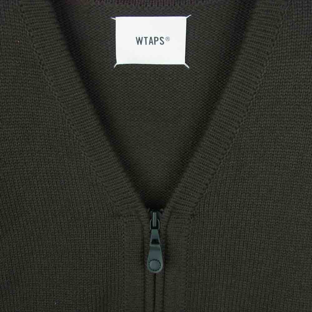 WTAPS ダブルタップス 21AW 212MADT-KNM01 PALMER SWEATER カーディガン 日本製 ブラウン系 03【中古】
