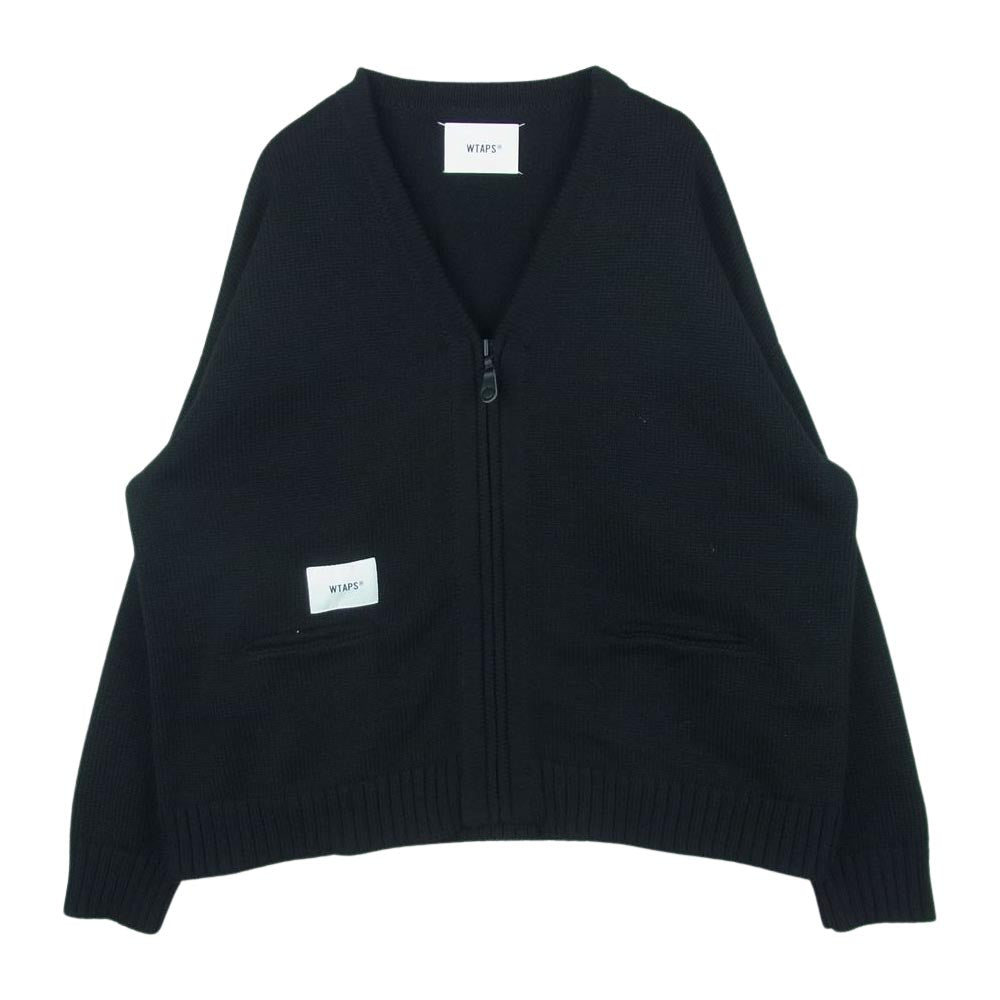 WTAPS ダブルタップス 21AW 212MADT-KNM01 PALMER SWEATER カーディガン 日本製 ブラック系【中古】