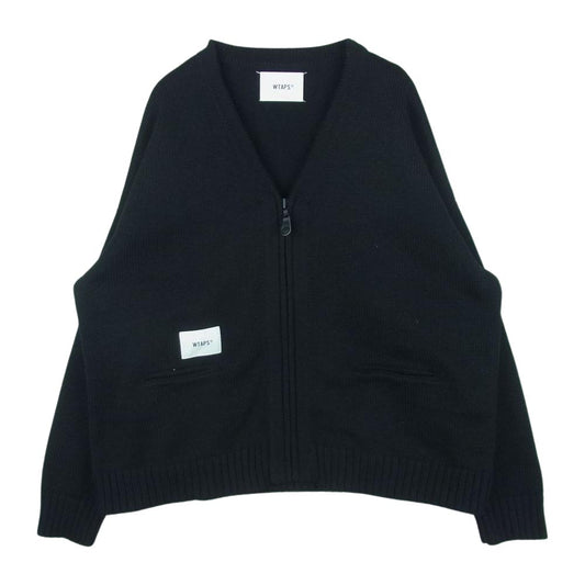 WTAPS ダブルタップス 21AW 212MADT-KNM01 PALMER SWEATER カーディガン 日本製 ブラック系【中古】