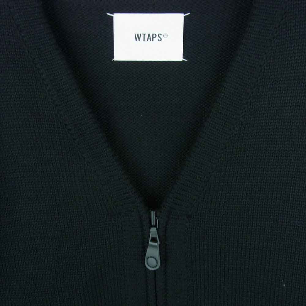 WTAPS ダブルタップス 21AW 212MADT-KNM01 PALMER SWEATER カーディガン 日本製 ブラック系【中古】