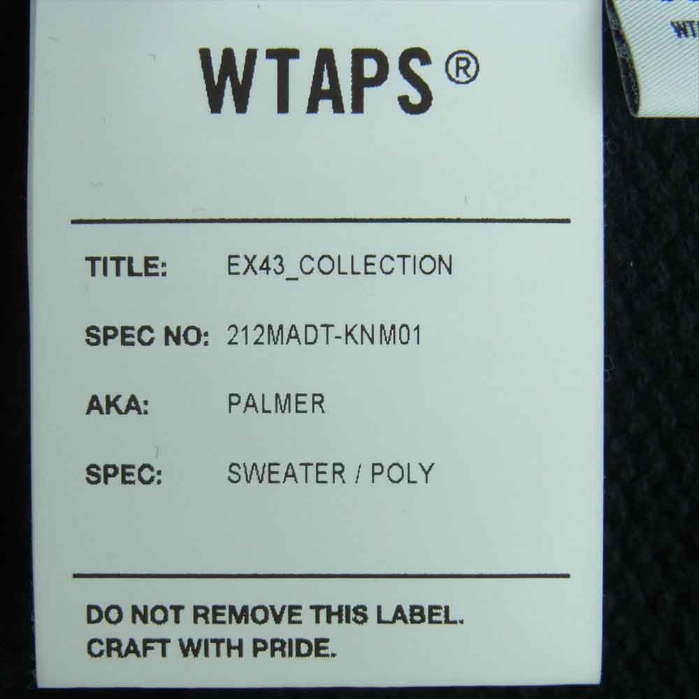 WTAPS ダブルタップス 21AW 212MADT-KNM01 PALMER SWEATER カーディガン 日本製 ブラック系【中古】