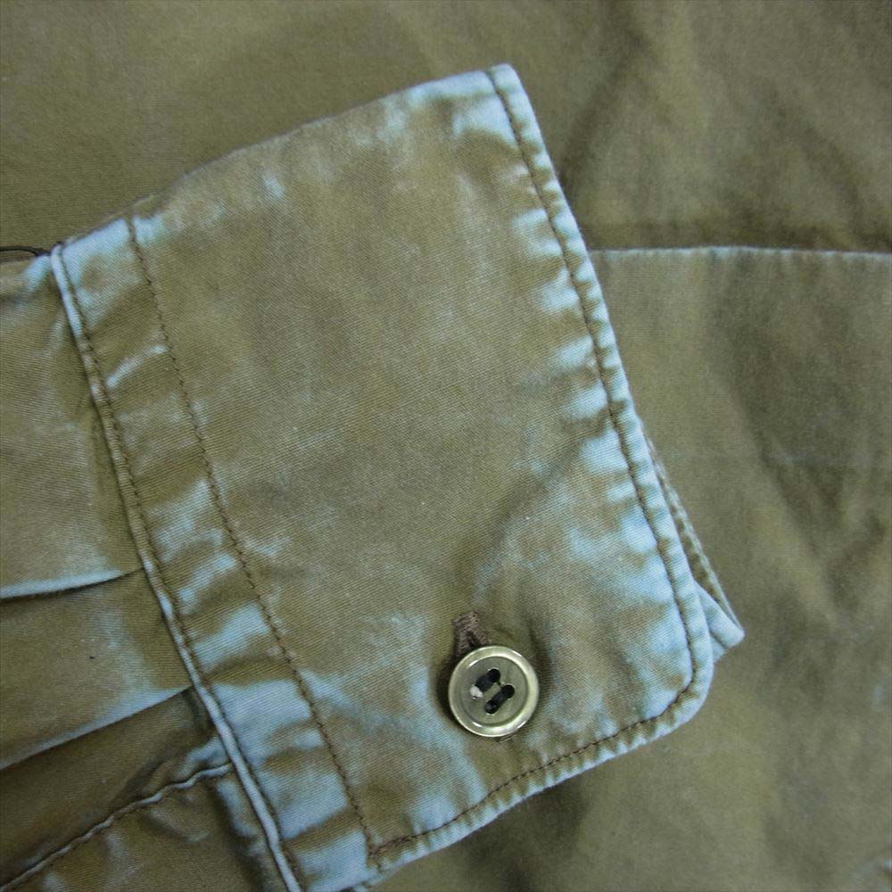 BLACK COMME des GARCONS ブラックコムデギャルソン BLACK 1F-B001 綿ブロード 製品加工 ブラウス カーキ系 XS【新古品】【未使用】【中古】