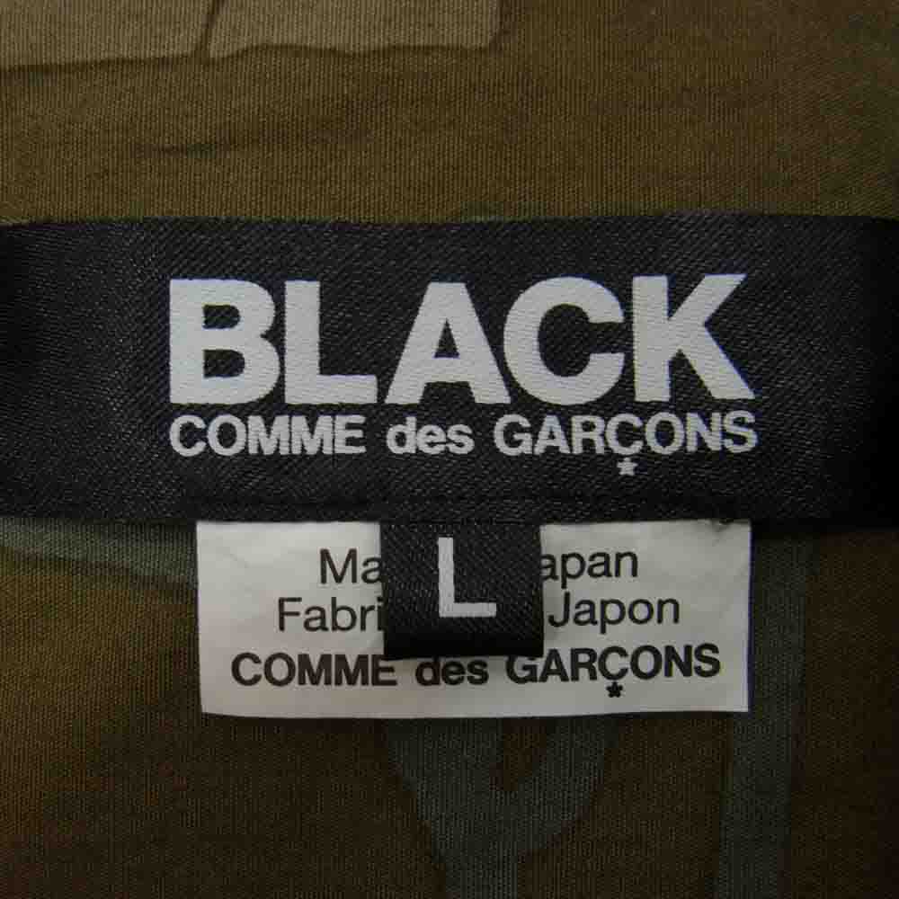 COMME des GARCONS コムデギャルソン BLACK AD2020 1F-B001 フィリップパゴウスキ プリント 綿ブロード シャツ ジャケット カーキ系 L【新古品】【未使用】【中古】