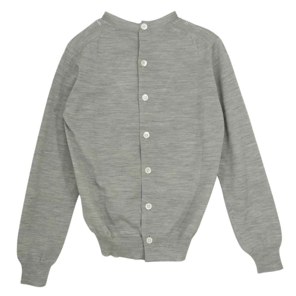 COMME des GARCONS コムデギャルソン tricot トリコ AD2020 TG-N011 ビジュー装飾 梳毛 クルーネック ニット　 グレー系 S【極上美品】【中古】