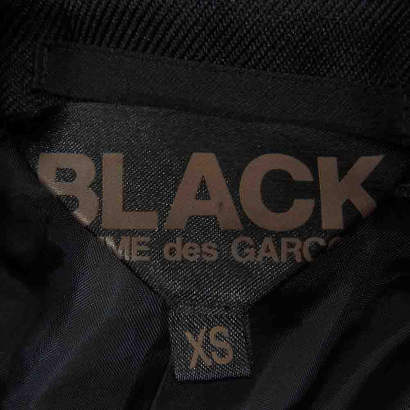 COMME des GARCONS コムデギャルソン BLACK AD2019 エステルオックス ポリ製品加工 チェスター コート ブラック系 XS【新古品】【未使用】【中古】