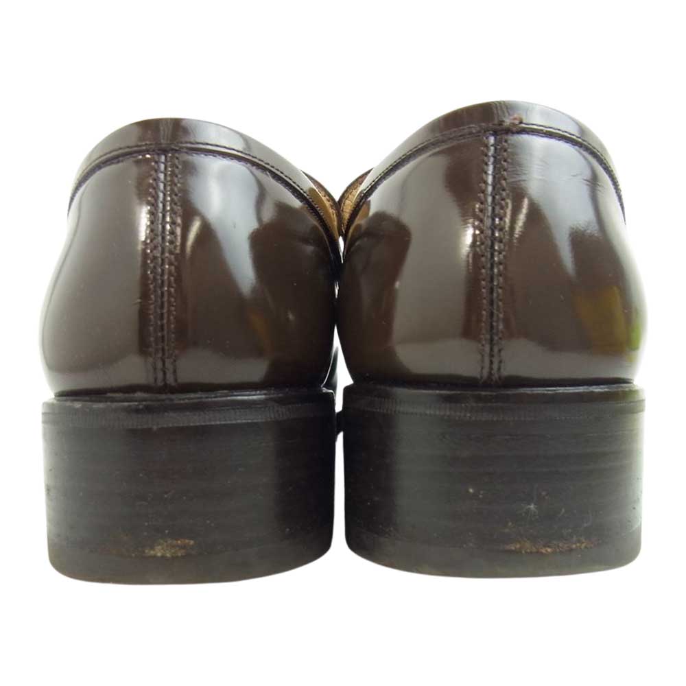 GUCCI グッチ 1407 MOCCASSINO PELLE レザー ローファー ダークブラウン系 39.5【中古】