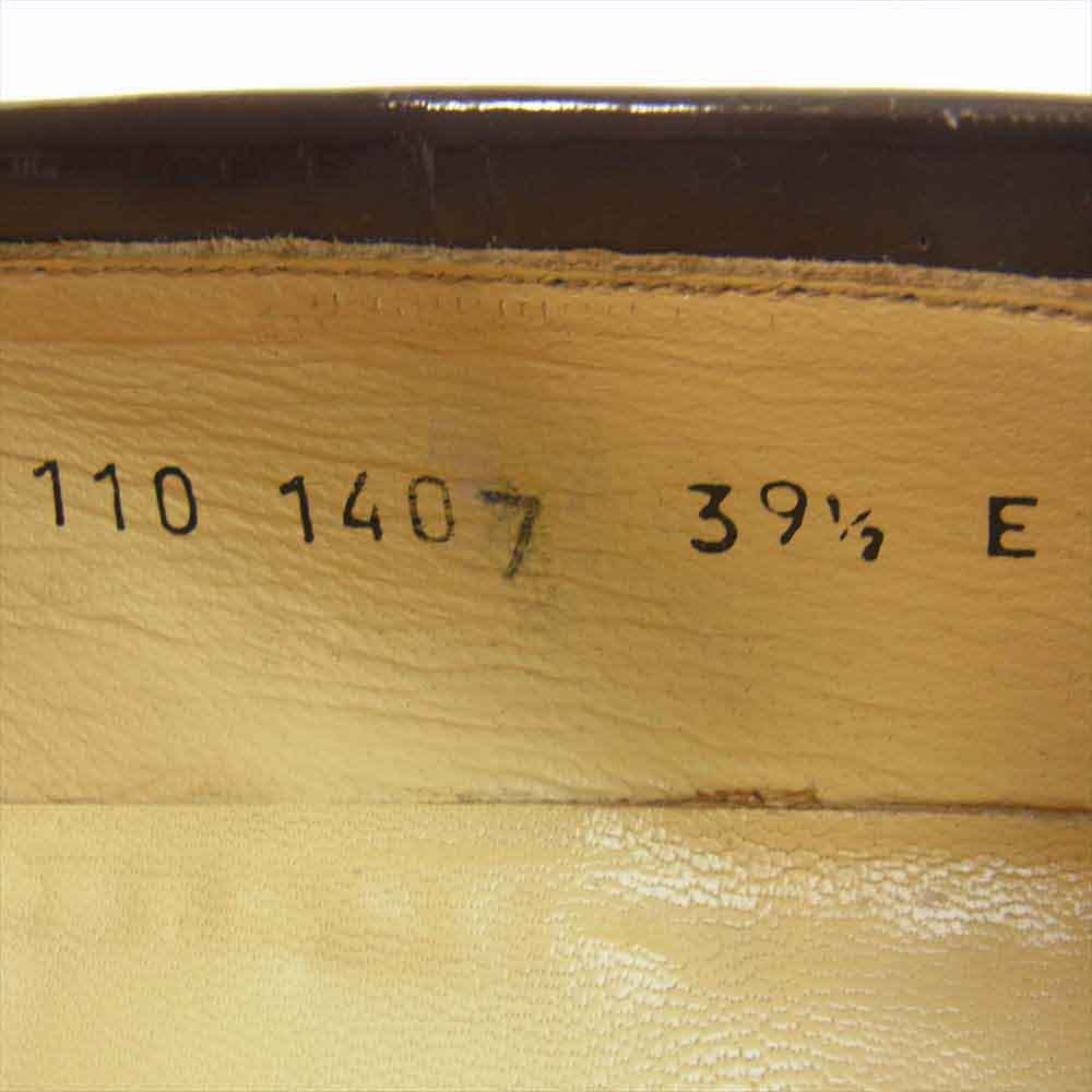 GUCCI グッチ 1407 MOCCASSINO PELLE レザー ローファー ダークブラウン系 39.5【中古】