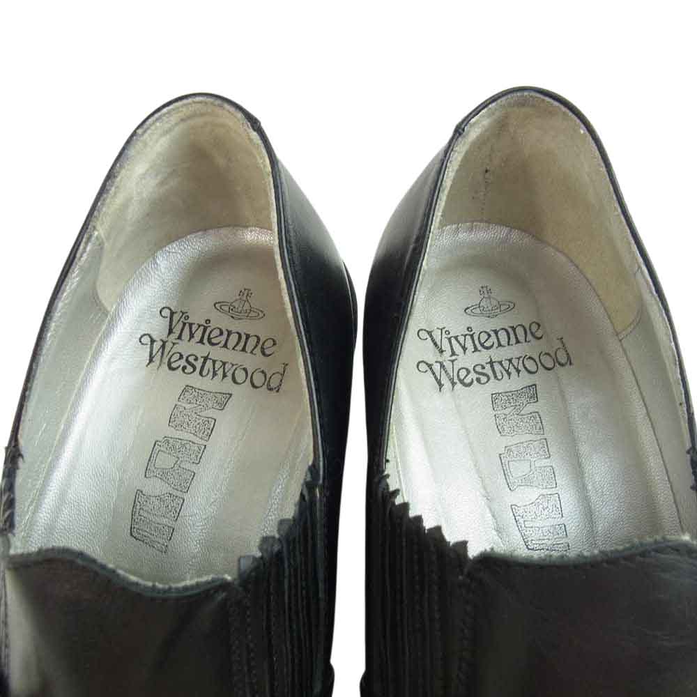 Vivienne WestwoodMAN ヴィヴィアンウエストウッドマン 1088 オーブ ストラップ サイドエラスティック メンズ ヒール シューズ ブラック系 6【中古】