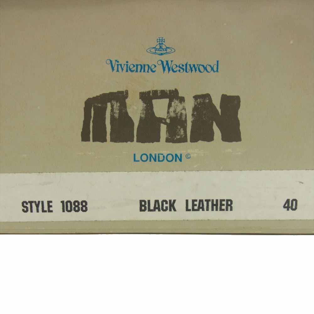 Vivienne WestwoodMAN ヴィヴィアンウエストウッドマン 1088 オーブ ストラップ サイドエラスティック メンズ ヒール シューズ ブラック系 6【中古】