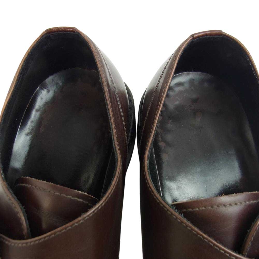 PRADA プラダ PUS478 ストレートチップ ダブル モンクシューズ ブラウン系 6.5【中古】