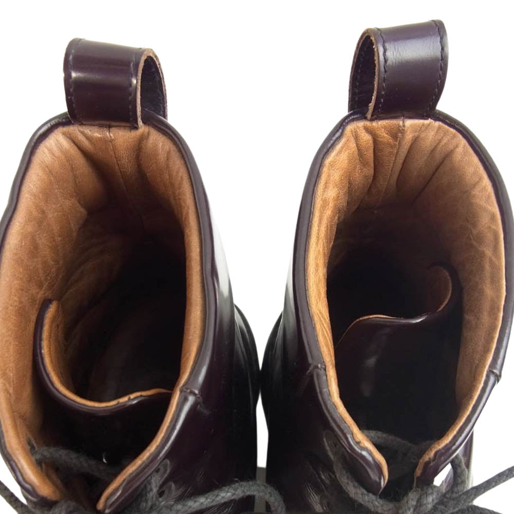 GUCCI グッチ STIVALETTO PELLE レースアップ ブーツ ダークブラウン系 6 1/2【中古】
