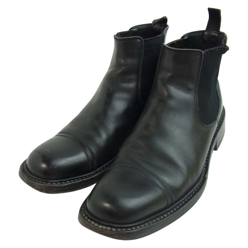 PRADA プラダ PUS475 サイドゴアブーツ ブラック系 箱の記載6 (インソール実寸約25cm)【中古】