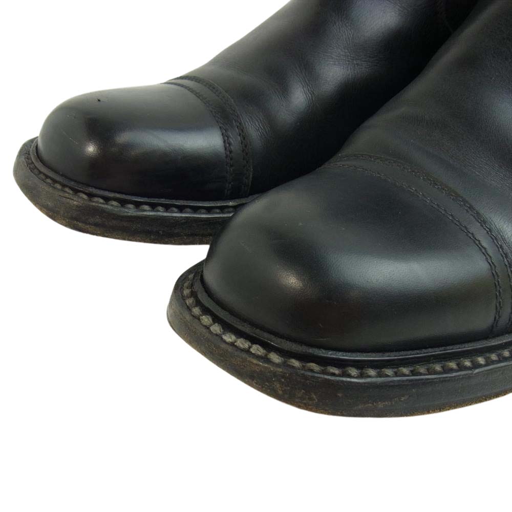 PRADA プラダ PUS475 サイドゴアブーツ ブラック系 箱の記載6 (インソール実寸約25cm)【中古】