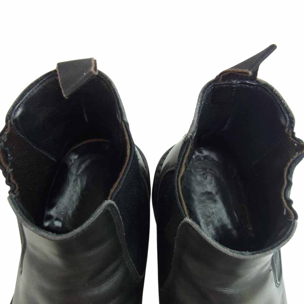 PRADA プラダ PUS475 サイドゴアブーツ ブラック系 箱の記載6 (インソール実寸約25cm)【中古】