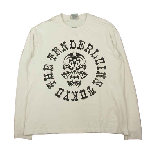 TENDERLOIN テンダーロイン TEE L/S BS ボルネオスカル ロング スリーブ Tシャツ カットソー ホワイト系 L【中古】