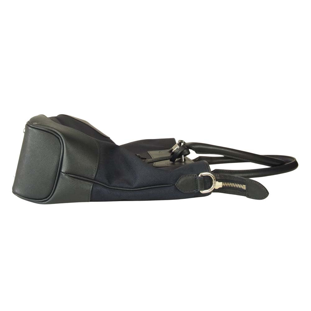 PELLE MORBIDA ペッレモルビダ CAPITACNC CA101 Capitano キャピターノ CA101 横型 トートバッグ ネイビー系【中古】