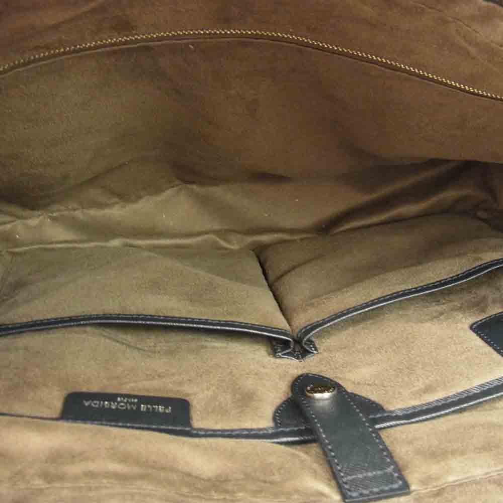 PELLE MORBIDA ペッレモルビダ CAPITACNC CA101 Capitano キャピターノ CA101 横型 トートバッグ ネイビー系【中古】