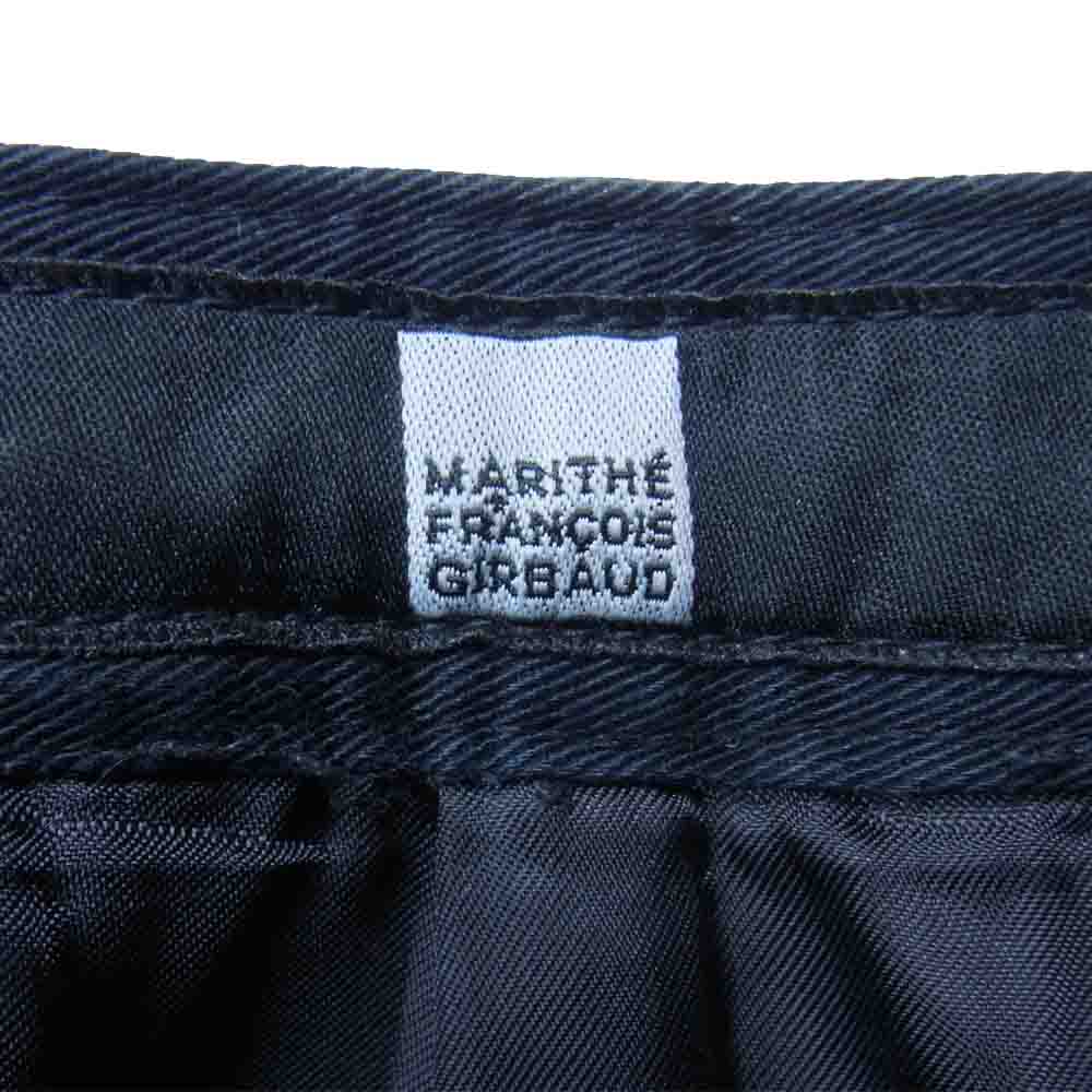 MARITHE + FRANCOIS GIRBAUD マリテフランソワジルボー カウレザー パンツ ブラック系 L【中古】