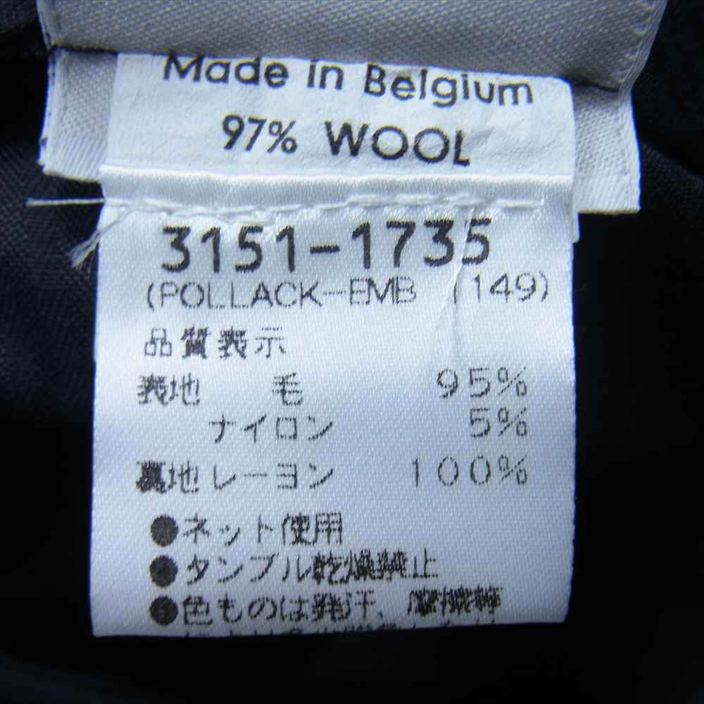 DRIES VAN NOTEN ドリスヴァンノッテン 国内正規品 サイドアジャスター 刺繍 シャドウ ストライプ センタープレス スラックス パンツ ブラック系 46【中古】