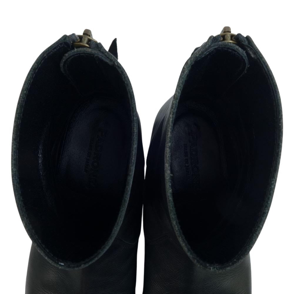 PADRONE パドローネ PU7885-1101-11C BACK ZIP BOOTS バックジップ ブーツ  ブラック系【中古】
