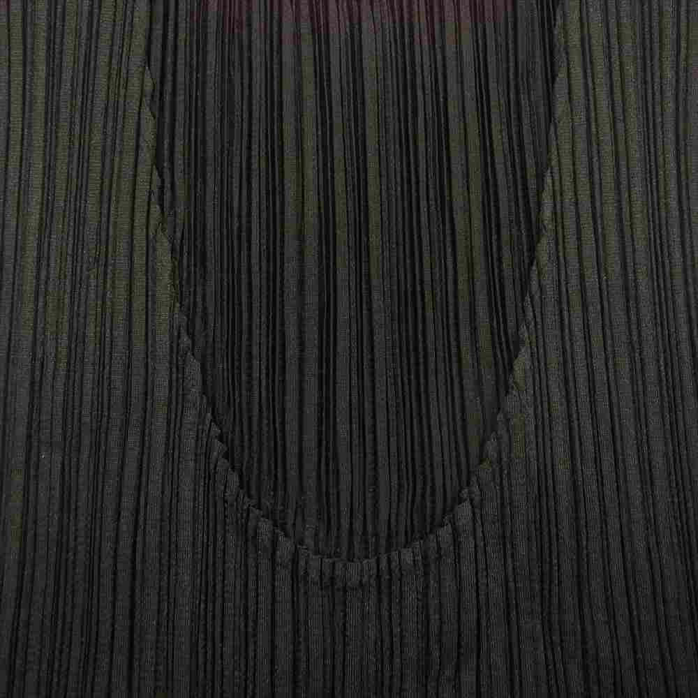 PLEATS PLEASE プリーツプリーズ イッセイミヤケ PP96-JK061 プリーツ加工 サイドメッシュ ドローコード ノースリーブ ブラック系 3【美品】【中古】