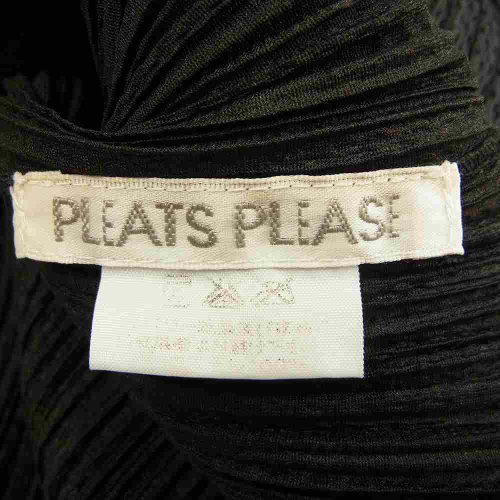 PLEATS PLEASE プリーツプリーズ イッセイミヤケ メッシュ プリーツ加工 キャミソール レイヤード ノースリーブ ブラック系【美品】【中古】