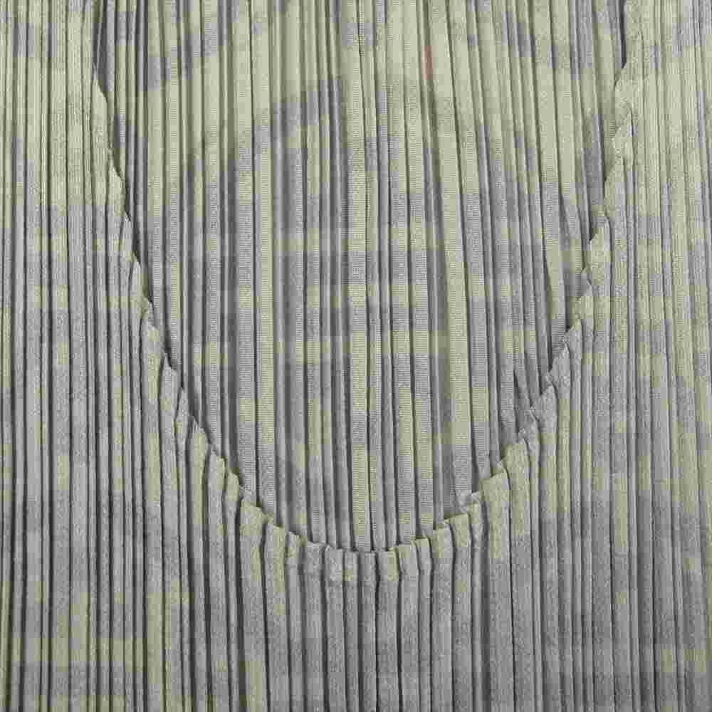 PLEATS PLEASE プリーツプリーズ イッセイミヤケ PP82-JK715 プリーツ加工 中華紋様 プリント サイドスリット ノースリーブ グレー系 3【美品】【中古】