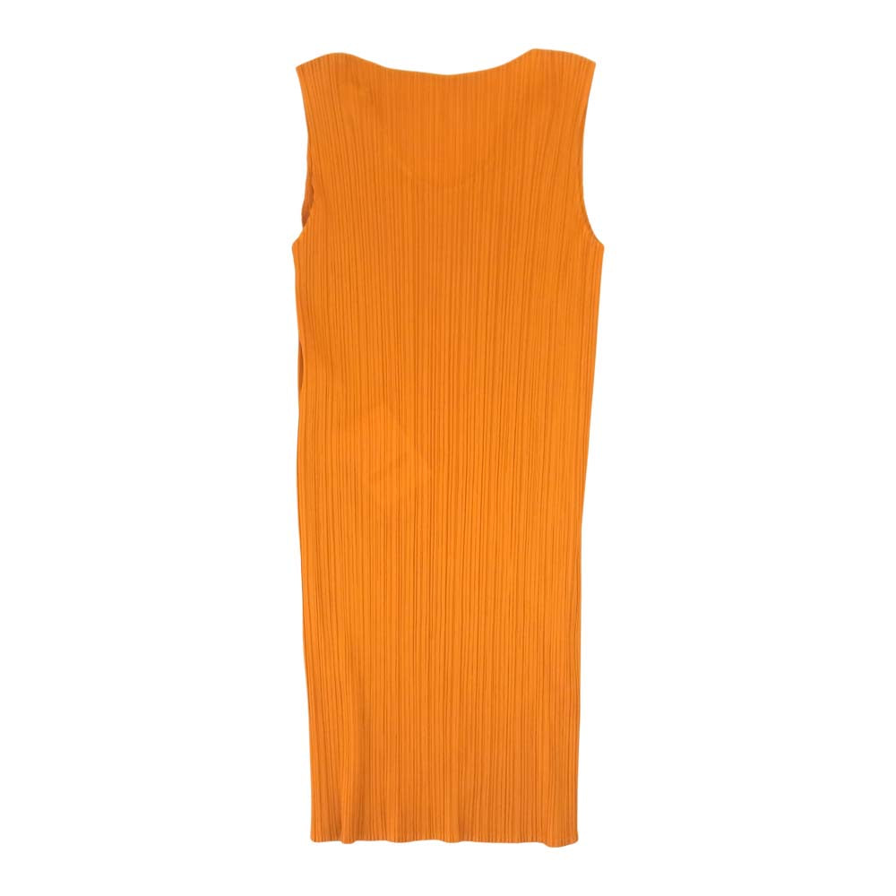 PLEATS PLEASE プリーツプリーズ イッセイミヤケ イッセイミヤケ ISSEY MIYAKE PP61-JH219 プリーツ加工 ノースリーブ チュニック カットソー オレンジ【美品】【中古】