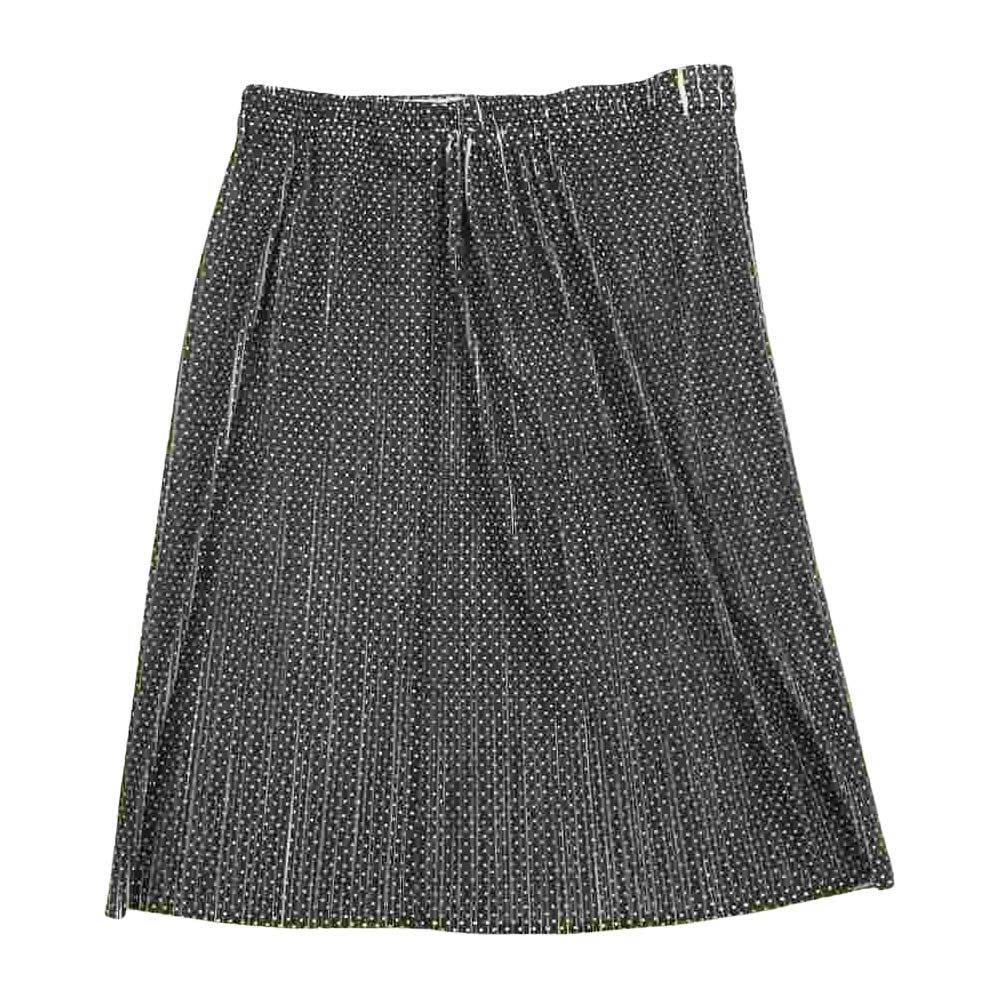 PLEATS PLEASE プリーツプリーズ イッセイミヤケ PP52-JG437 プリーツ加工 ドット スカート ブラック系 3【美品】【中古】
