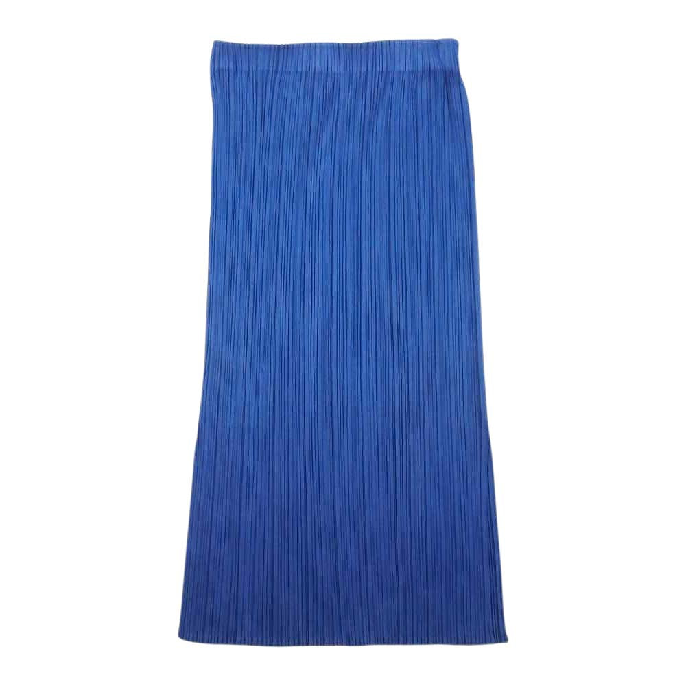 PLEATS PLEASE プリーツプリーズ イッセイミヤケ PP13-JG214 プリーツ加工 サイドスリット スカート ブルー系 2【美品】【中古】