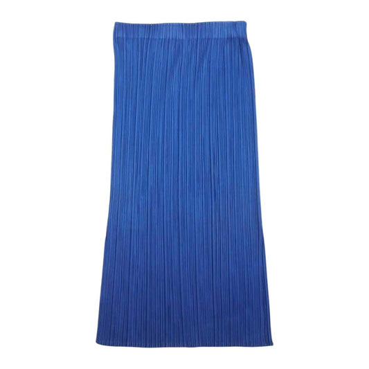 PLEATS PLEASE プリーツプリーズ イッセイミヤケ PP13-JG214 プリーツ加工 サイドスリット スカート ブルー系 2【美品】【中古】