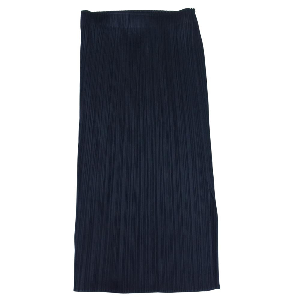 PLEATS PLEASE プリーツプリーズ イッセイミヤケ ISSEY MIYAKE PP13-JG114 プリーツ加工 サイドスリット スカート ブラック系 2【美品】【中古】