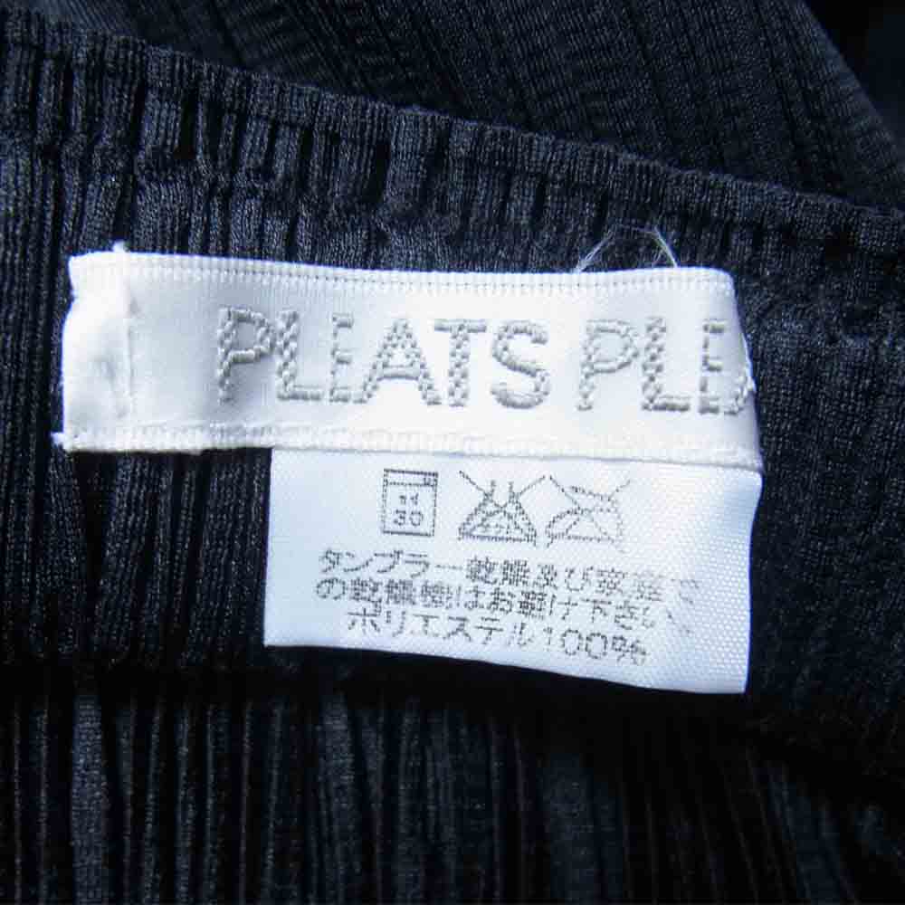 PLEATS PLEASE プリーツプリーズ イッセイミヤケ ISSEY MIYAKE PP13-JG114 プリーツ加工 サイドスリット スカート ブラック系 2【美品】【中古】