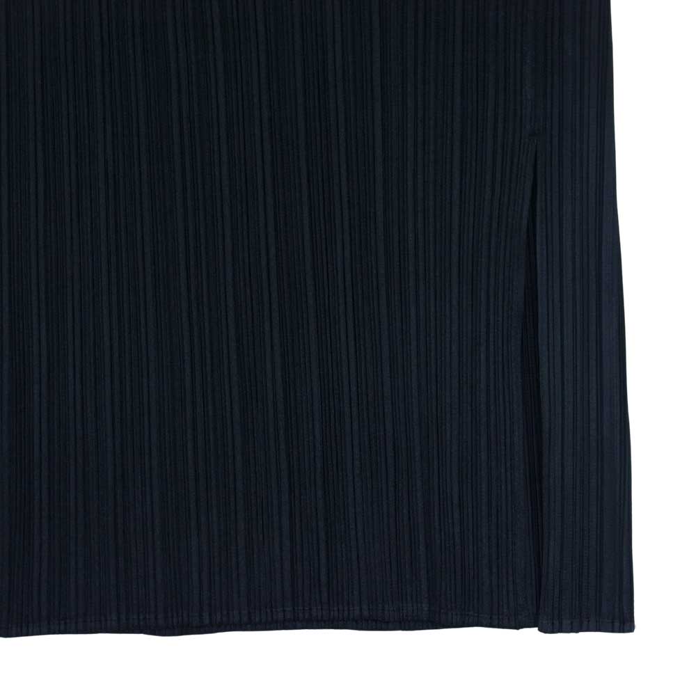 PLEATS PLEASE プリーツプリーズ イッセイミヤケ ISSEY MIYAKE PP13-JG114 プリーツ加工 サイドスリット スカート ブラック系 2【美品】【中古】
