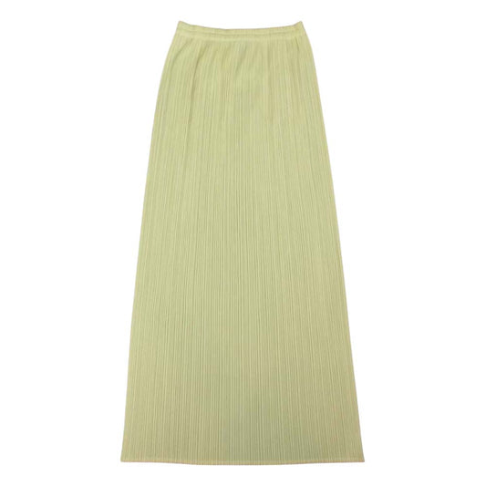 PLEATS PLEASE プリーツプリーズ イッセイミヤケ PP05-JK603 プリーツ加工 ロング スカート イエロー系 2【美品】【中古】