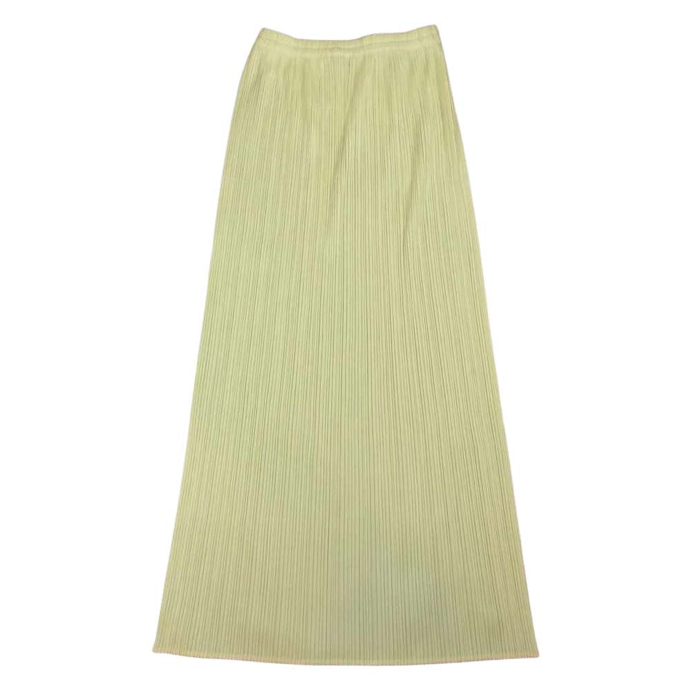PLEATS PLEASE プリーツプリーズ イッセイミヤケ PP05-JK603 プリーツ加工 ロング スカート イエロー系 2【美品】【中古】