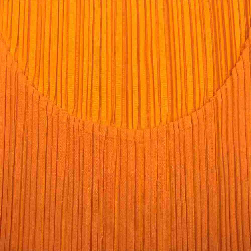 PLEATS PLEASE プリーツプリーズ イッセイミヤケ PP23-JK641 プリーツ加工 フレア ノースリーブ オレンジ系 3【美品】【中古】
