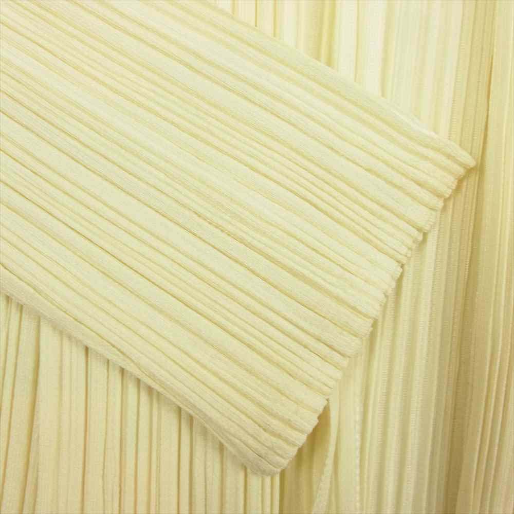 PLEATS PLEASE プリーツプリーズ イッセイミヤケ PP04-JD123 プリーツ加工 カーディガン  イエロー系 3【美品】【中古】
