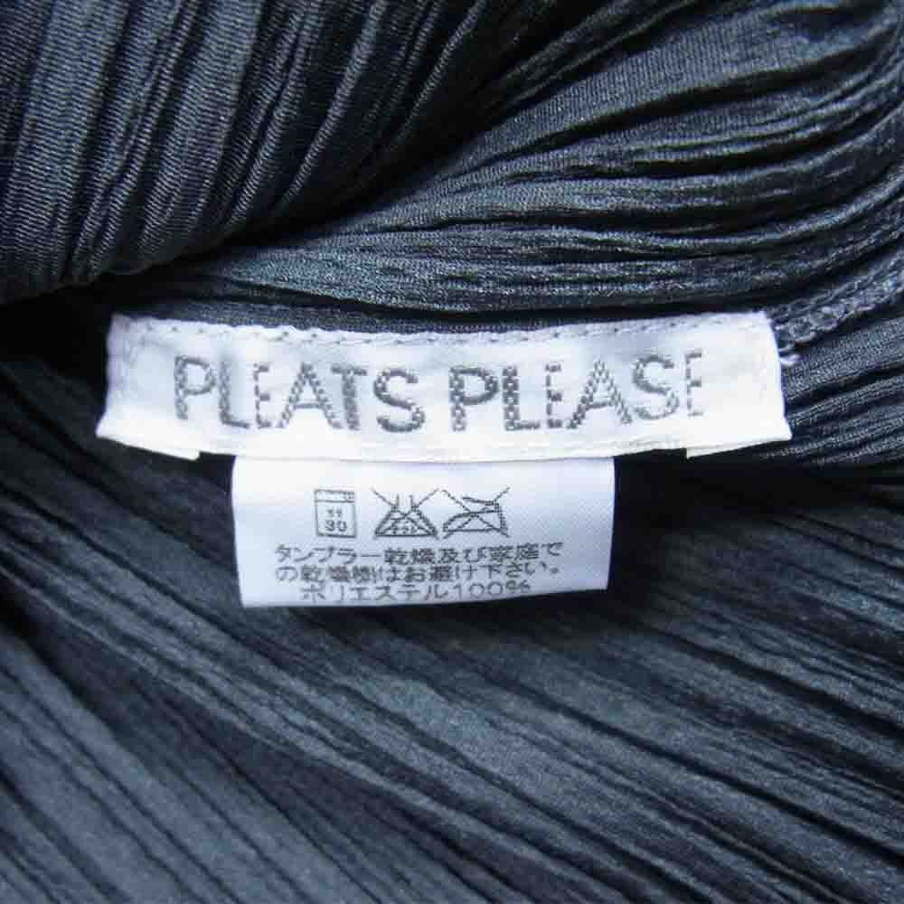 PLEATS PLEASE プリーツプリーズ イッセイミヤケ ISSEY MIYAKE PP14JK672 プリーツ加工 メッシュ切替 ボトルネック レイヤード フレア ノースリーブ カーキ系 3【美品】【中古】