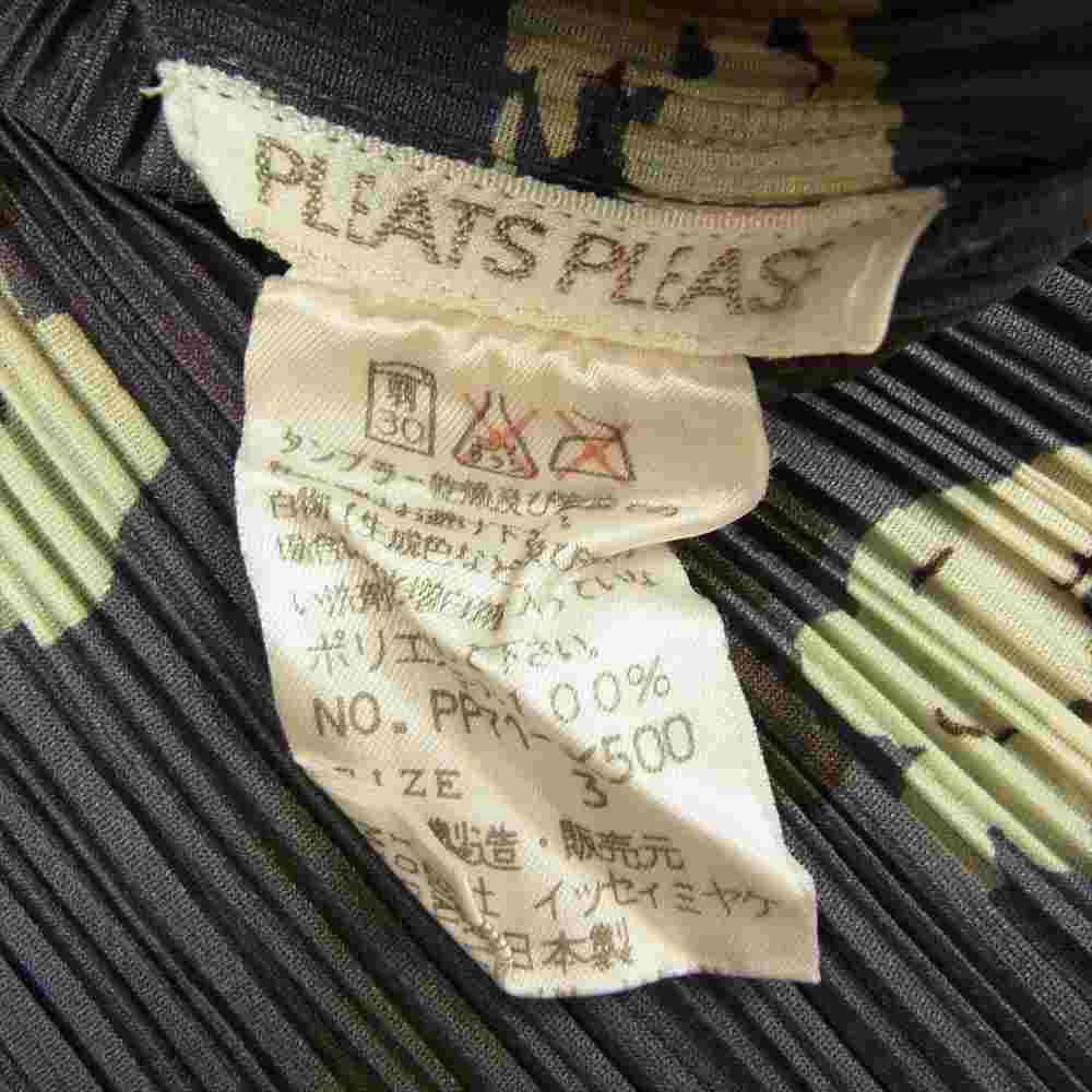 PLEATS PLEASE プリーツプリーズ イッセイミヤケ PP71-JO500 プリーツ加工 花柄 ノースリーブ カットソー グレー系 3【美品】【中古】