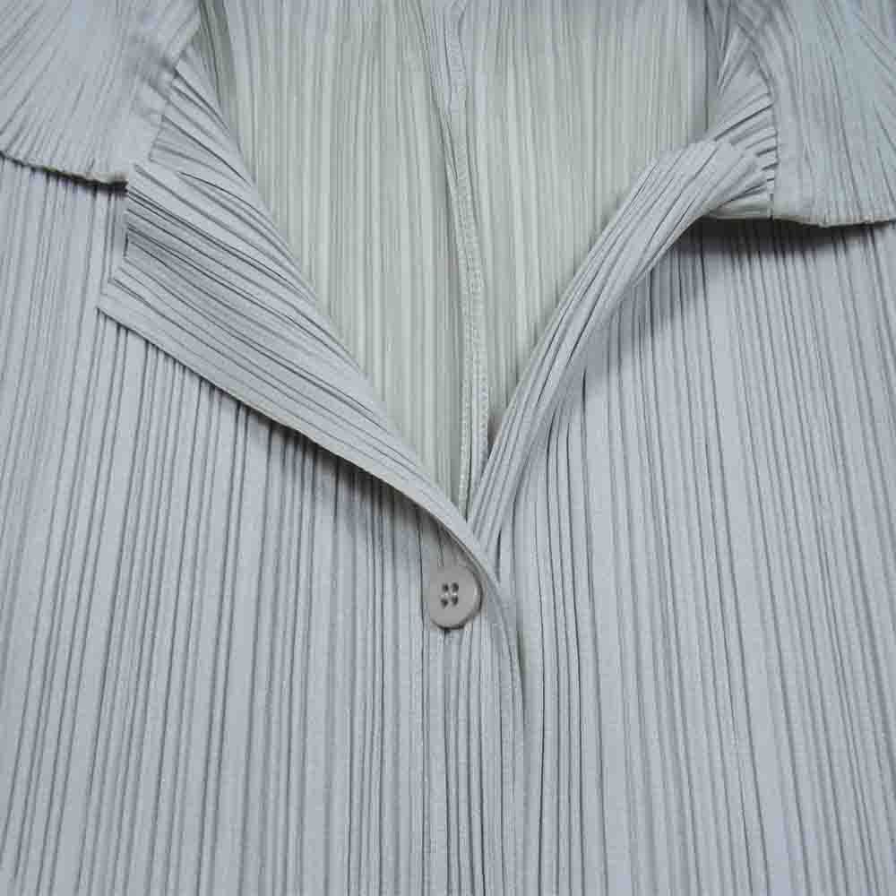 PLEATS PLEASE プリーツプリーズ イッセイミヤケ ISSEY MIYAKE PP73-JK625 プリーツ加工 ロング ブラウス 長袖 グレージュ 3【美品】【中古】
