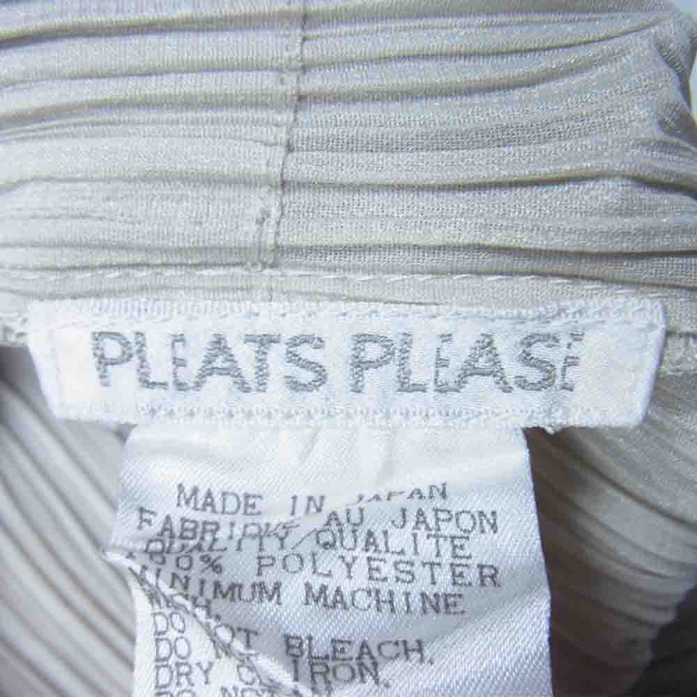 PLEATS PLEASE プリーツプリーズ イッセイミヤケ ISSEY MIYAKE PP73-JK625 プリーツ加工 ロング ブラウス 長袖 グレージュ 3【美品】【中古】