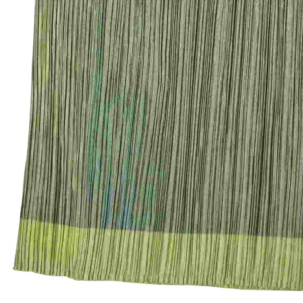 PLEATS PLEASE プリーツプリーズ イッセイミヤケ PP12-JG111 プリーツ加工 バイカラー ロングスカート ライトグリーン系 3【美品】【中古】