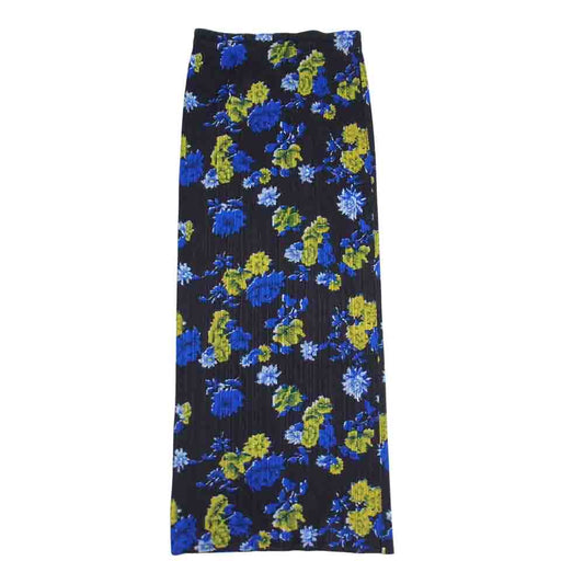 PLEATS PLEASE プリーツプリーズ イッセイミヤケ ISSEY MIYAKE PP72-JK513 プリーツ加工 花柄 ロング スカート ブラウン系 2【美品】【中古】
